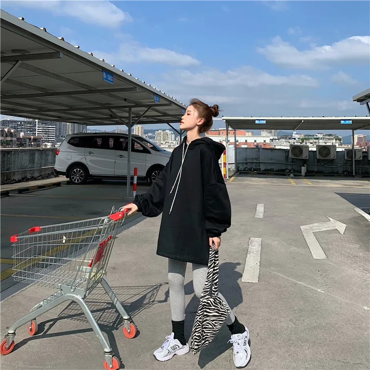 

XZ1091 2021 new Women's diamond glitter hat rope Korean loose lazy hooded Sweatshirts
