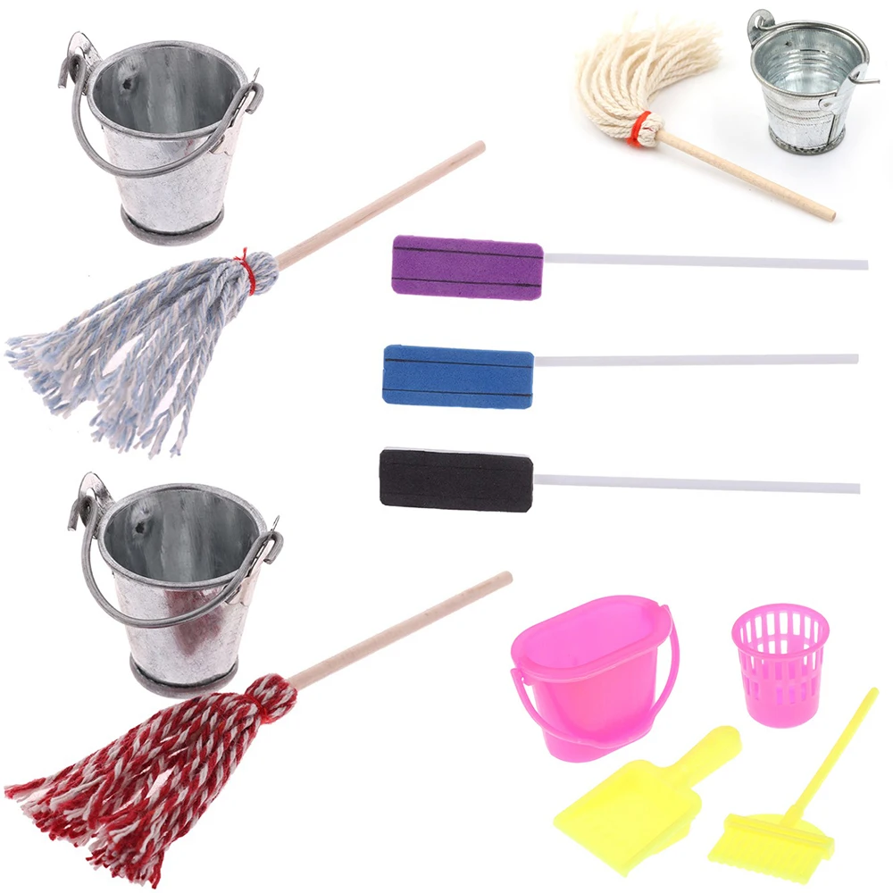 1:12 Кукольный домик Миниатюрные аксессуары Швабра имитация кухни садовая мебель