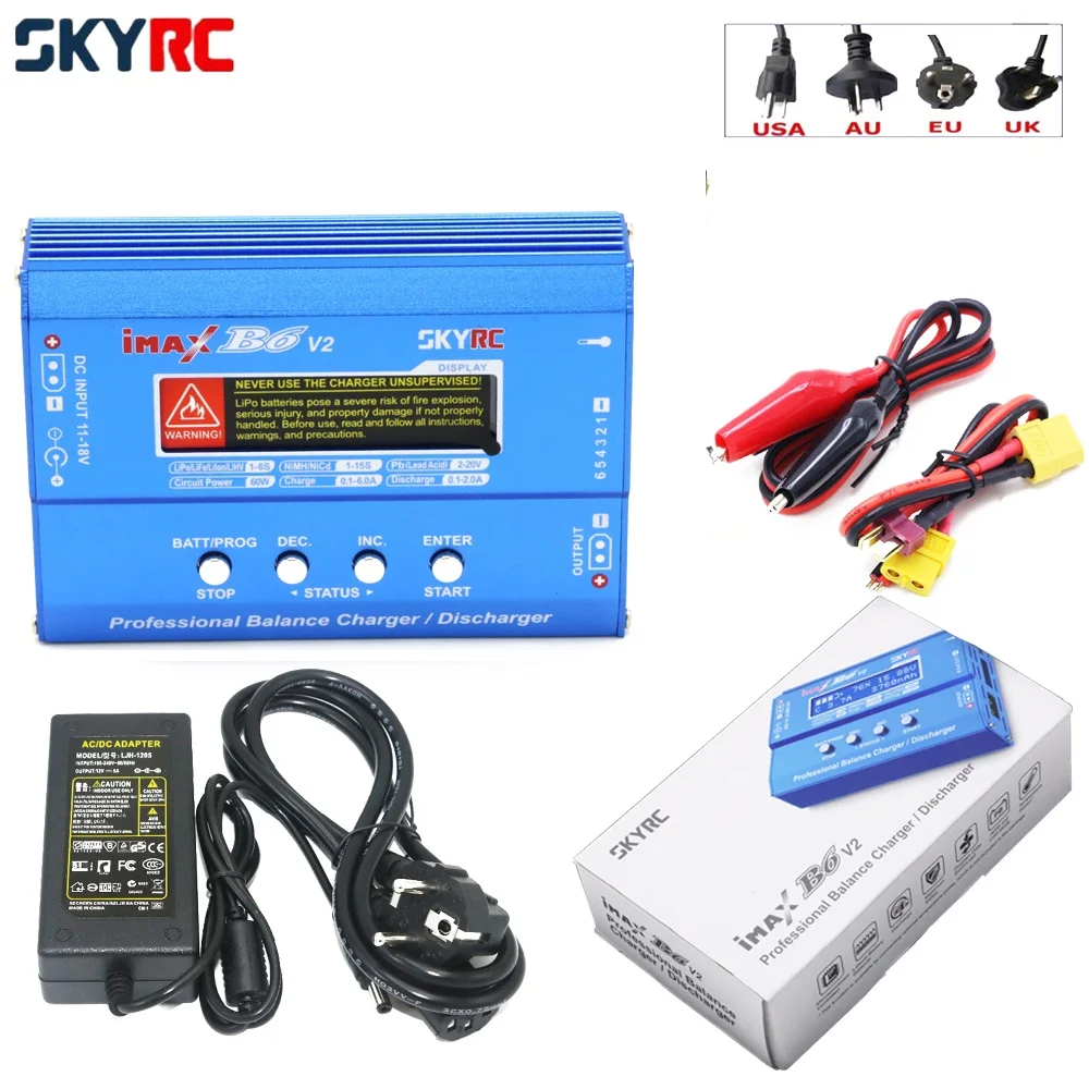 Оригинальное балансирующее зарядное устройство SKYRC IMAX B6 V2 B6V2 для