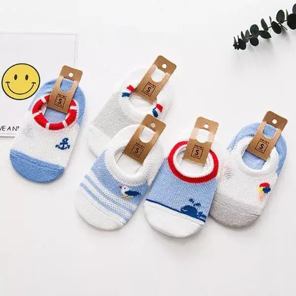 5 пар/упак. летние носки для маленьких мальчиков и девочек милые мягкие хлопковые