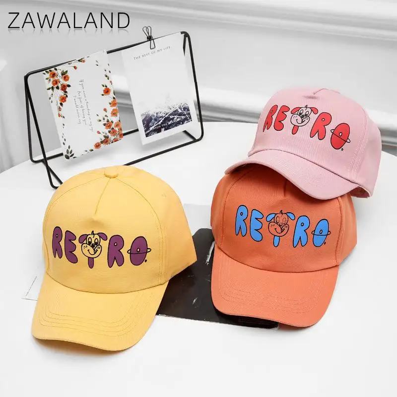 

Zawaland 2021 модные бейсболки с надписью милая собака шляпа для мальчиков и девочек в стиле хип-хоп Уличная дорожная шляпа от солнца весенне-летн...