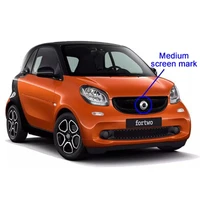 auto front grille logo cover styling for smart fortwo forfour 451 453 air intake badge modification car accessories exterior