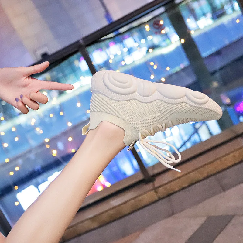 Новая женская обувь 2019 на платформе; Женские кроссовки; Zapatos De Mujer; Роскошная дизайнерская обувь для женщин носки обувь; Верхний материал из Ц... от AliExpress WW