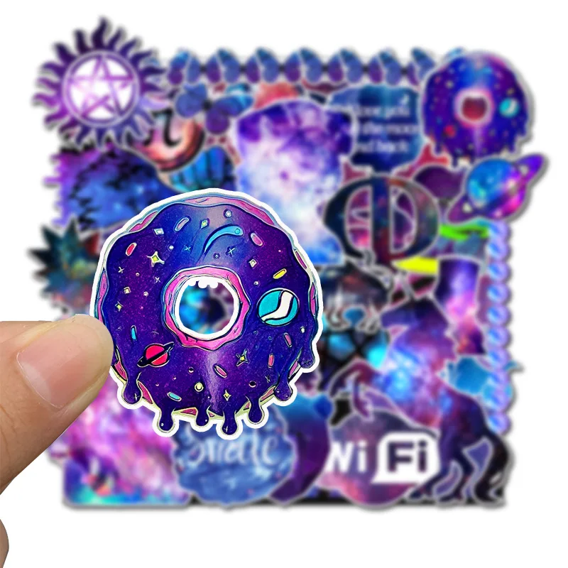 

10/30/50PCS creative geometric vast starry sky cartoon animal graffiti paper suitcase skateboard sticker decoration wholesale