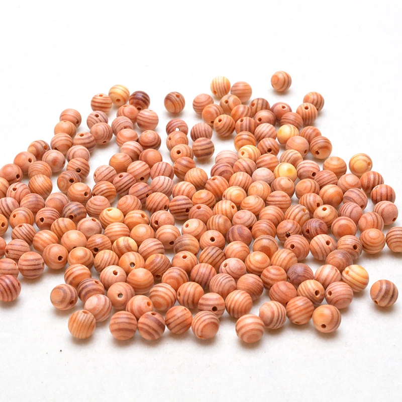 8 мм деревянные бусины для изготовления ювелирных изделий MOFRGO Agathis Альба