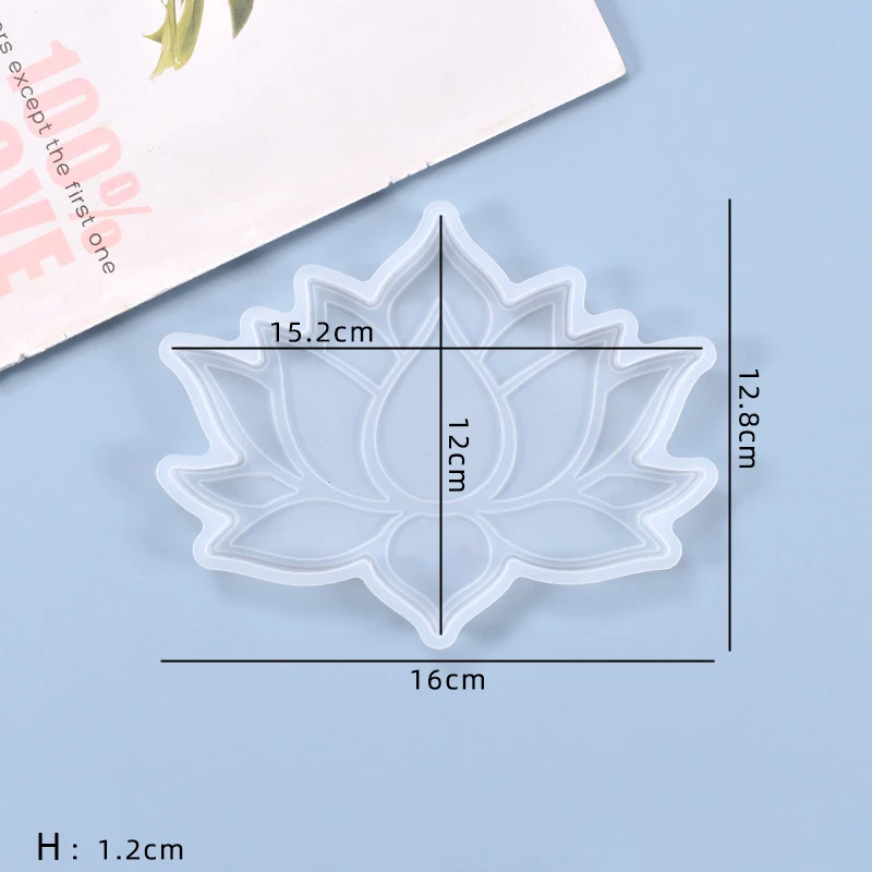 

Lotus Coaster Tray Cup Mat Casting Silicone Mould Flower Epoxy Resin Mold DIY Crafts Table Mat Decorations Making Tools