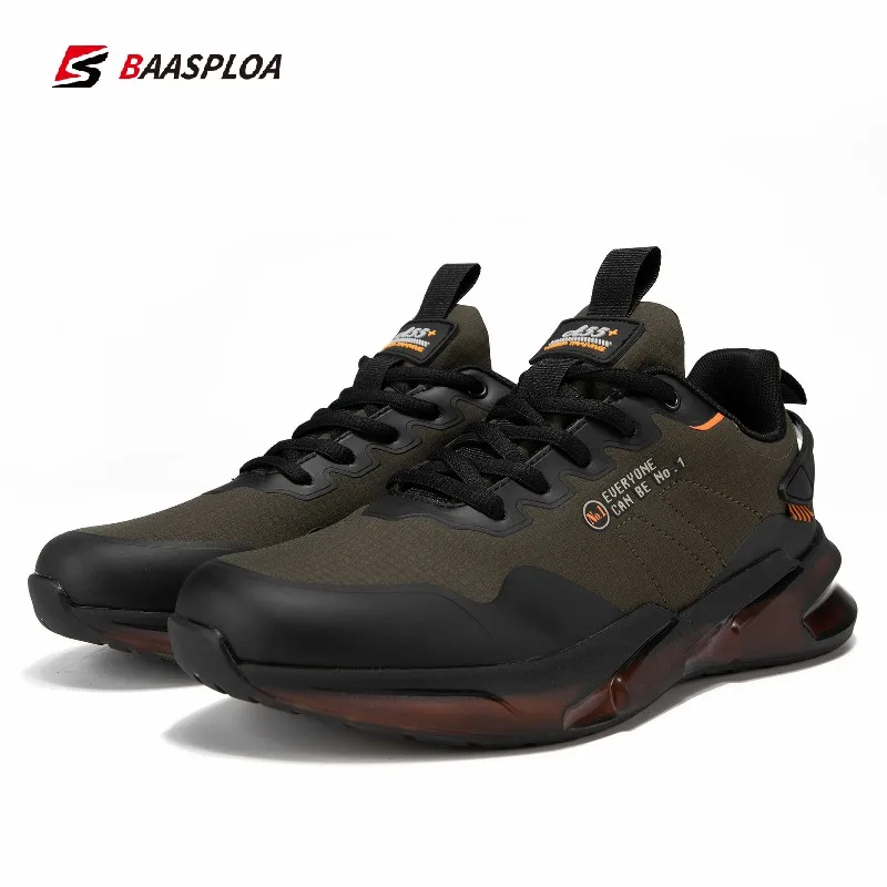 Baasploa 2021 New Arrival Men Sport Running Shoes Non-slip Wear-resistant Casual Shoes Lightweight Male Fashion Walking Shoes