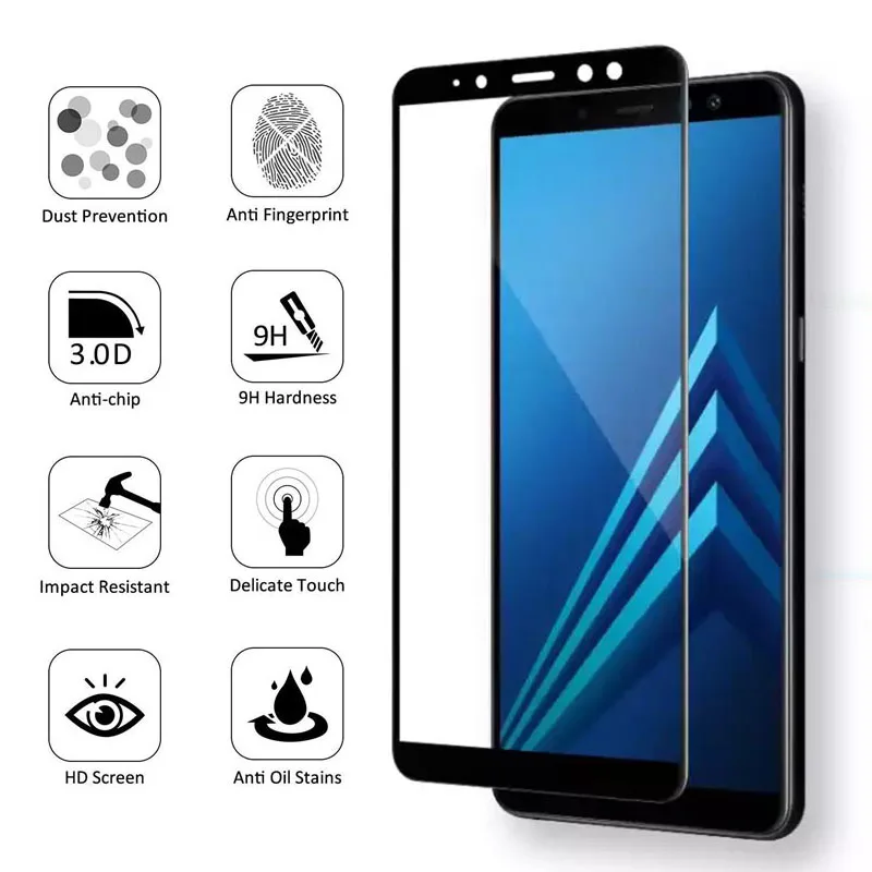Чехол для samsung a6 a8 plus 2018 закаленное стекло galaxy a 6 8 a6plus a8plus a62018 a82016 6a 8a чехол