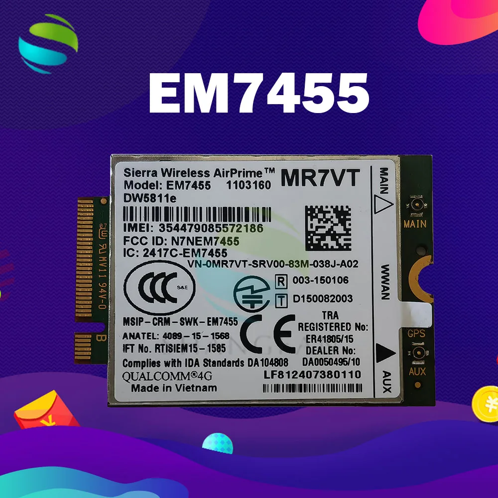 4G WLAN CARD for SIERRA EM7455 DW5811E 300M E7270 E7470 E7370 E5570 Wireless FDD/TDD LTE Cat6 Gobi6000 | Компьютеры и офис