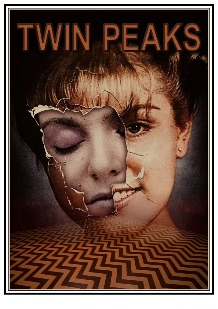 Настенный StickersHorror пленка Твин Пикс Винтаж ретро крафт-бумага плакат декоративный DIY настенные Стикеры для домашнего Бар Искусство декоративные постеры подарок