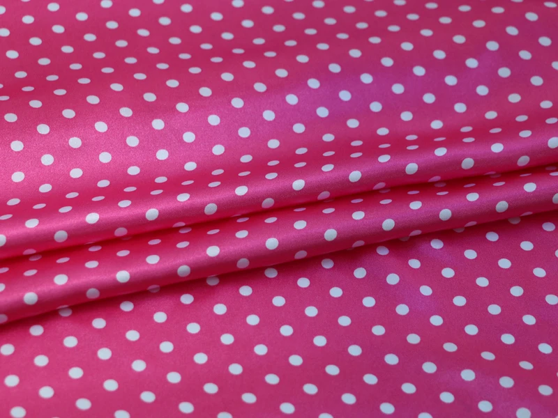 Per Meter, niedliches Polka-Dots-Material, Satin, Charmeuse, weicher Mantel, Futter, Schal, DIY-Stoff – Detail 39