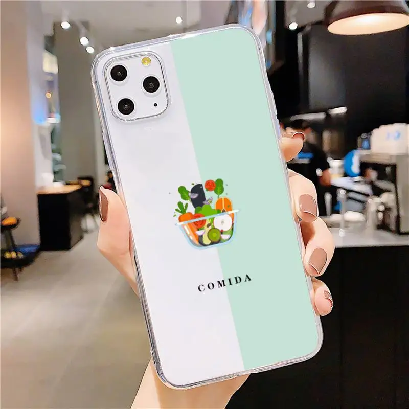 

Cute Cartoon High Quality Painted Phone Case Transparent for iPhone 6 7 8 11 12 s mini pro X XS XR MAX Plus