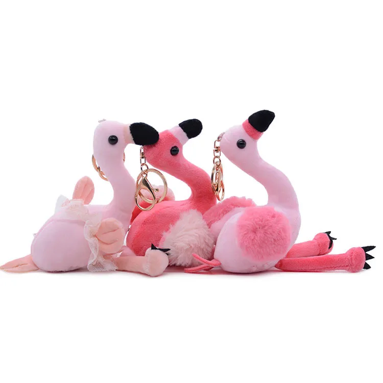 

pretty lovely 10cm plush cute pink Flamingo soft baby doll Pendant bag decoration festival christmas gift for friend kid