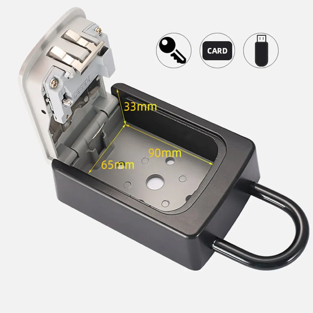 1 шт. коробка для ключей хранения ящик из алюминиевого сплава сейф