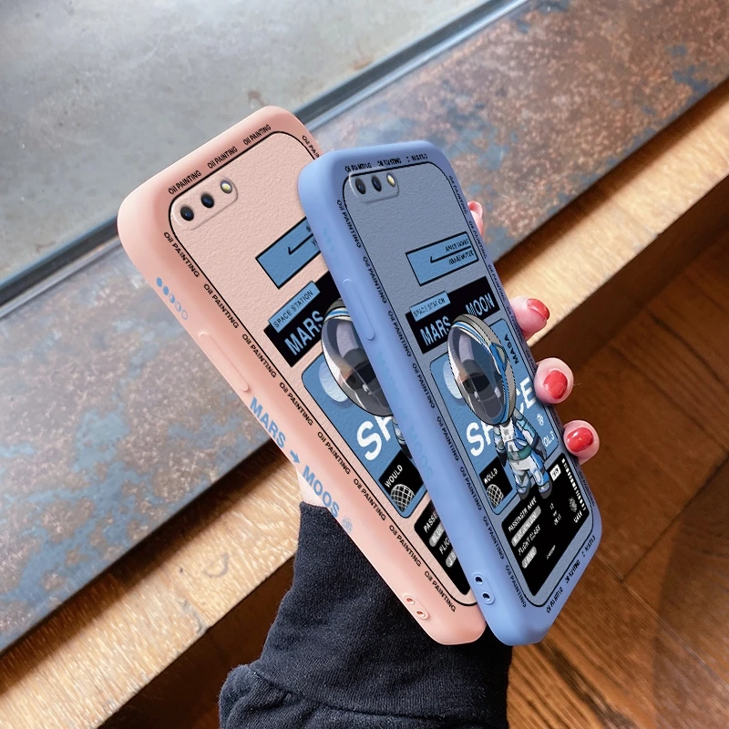 for oppo a1 a3 a3s a5 2020 a5s a7 a75 a75s casing with space pattern back cover anti falling silica gel case free global shipping