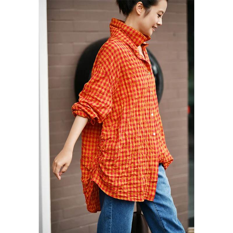 Женская рубашка с длинным рукавом MICOCO C9021 | одежда