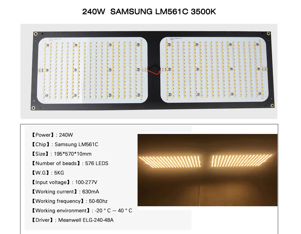 120 Вт 240 Вт samsung LM301B светодиодный светильник для выращивания квантовой доски 3000 К 3500 К полный спектр драйвер Meanwell для комнатных палаток растений