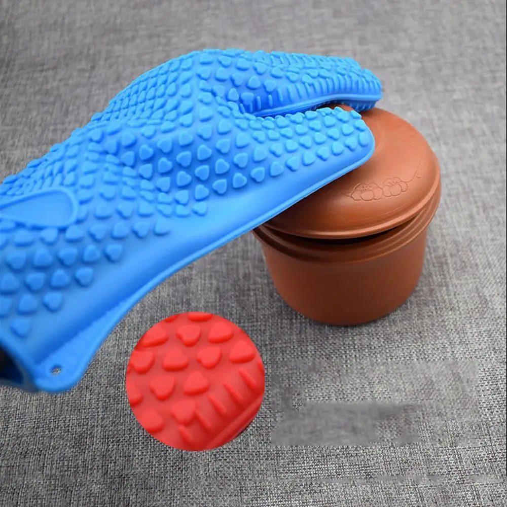 Новая Силиконовая прихватка Кухня перчатки термостойкие толстые Пособия по