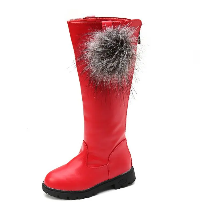 Ботинки для девочек из хлопка детские зимние ботинки плюшевые принцессы с