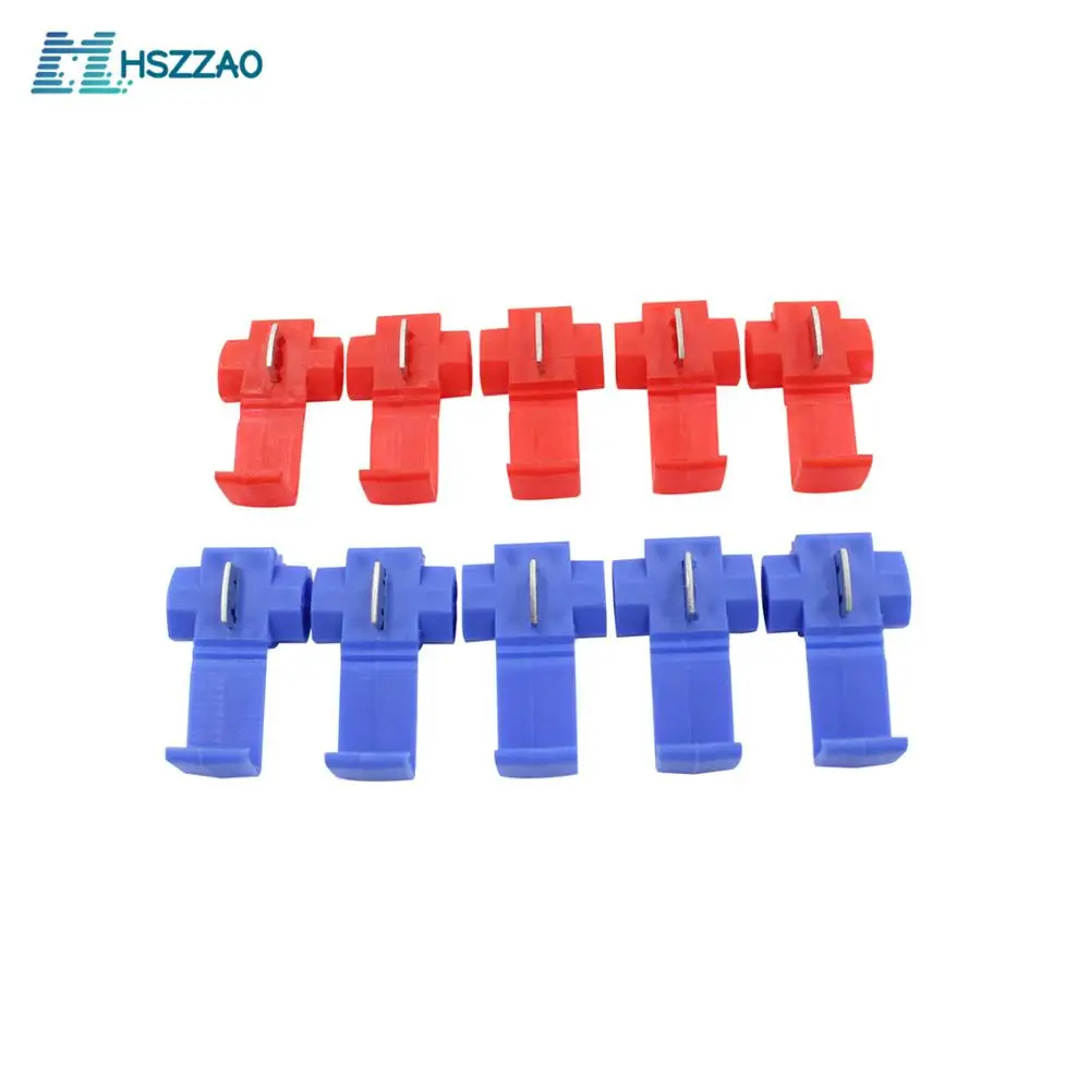 Авто 10 шт 2-контактный Т-образный кабель Соединители терминалы обжимной скотч