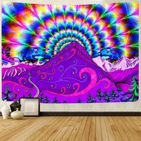 trippy mountain tapestry abstract tropical leaves art wall hanging tapestries for living room home dorm decor banner