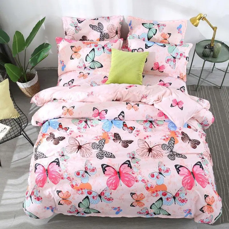 

30 4pcs Kid Bed Cover Set Cartoon Duvet Cover Adult Child Bed Sheets and Pillowcases Comforter Bedding Set