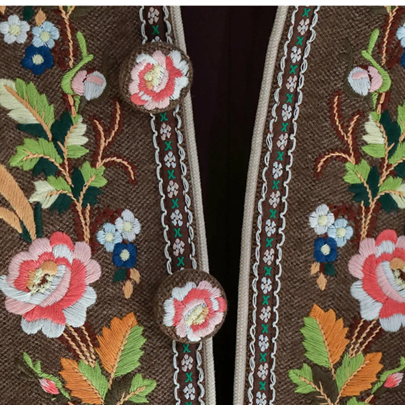 Женская короткая куртка AIGYPTOS элегантная приталенная винтажная с цветочной