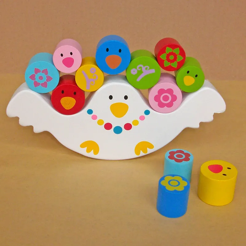 

Kids Wooden Toys Early Educational Toys For Children Wooden Building Blocks Bird Balancing Game Baby Balance Wooden Toys