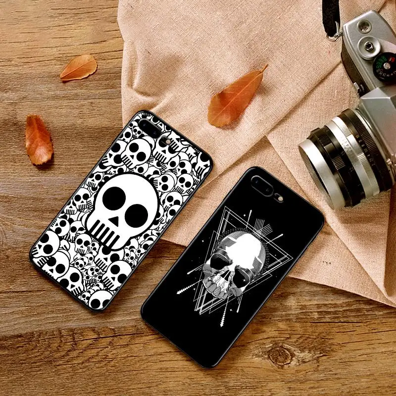 Для Xiaomi Redmi 7 Note 4X 5A 16G 32G GO 7A K20 pro 6 5 8 Pro роскошный черный чехол для телефона Rock Cool skull |