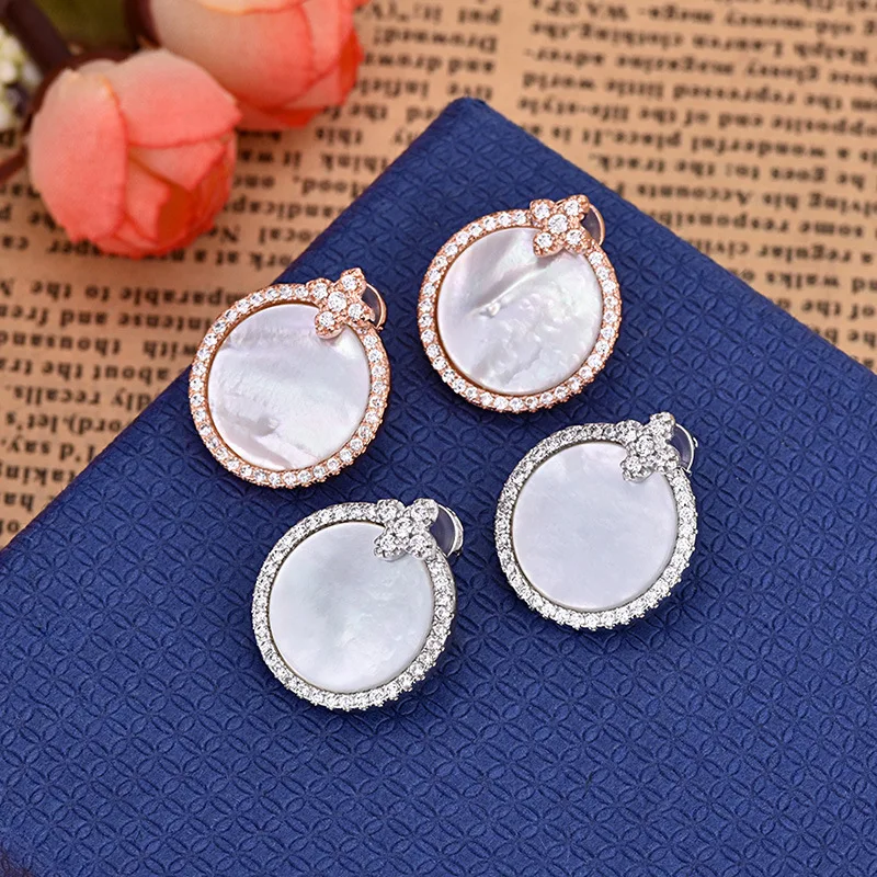 Модное ювелирное изделие в виде ракушки для женщин классические блестящие