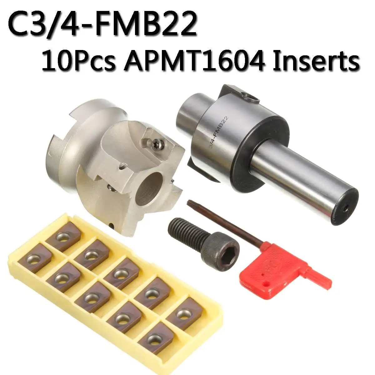 

Концевая фреза Becornce R8 FMB22 с прямым хвостовиком, 10 шт.