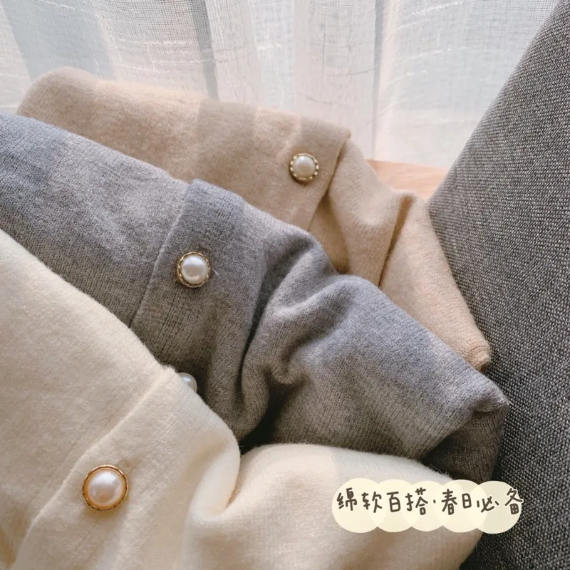

2021 Women Autumn Casual Avocado pearl button Purple Soft Knit Cardigan Cropped Knit Top Soft Sweater Vintage Knit Cardigan