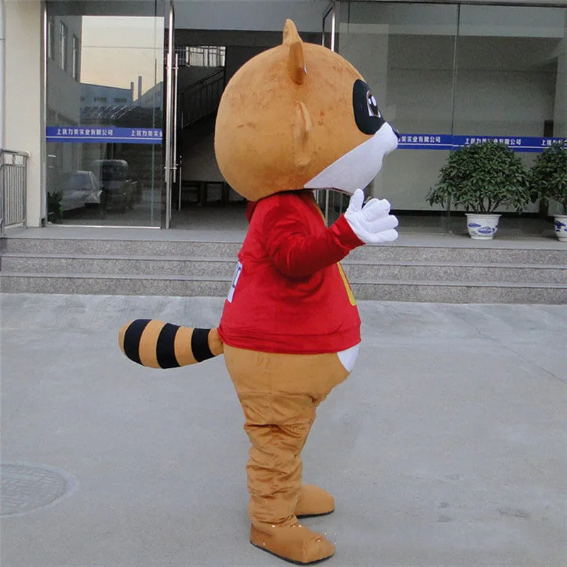 Костюм талисмана из коричневого енота Костюмы для косплея Вечерние наряды игр