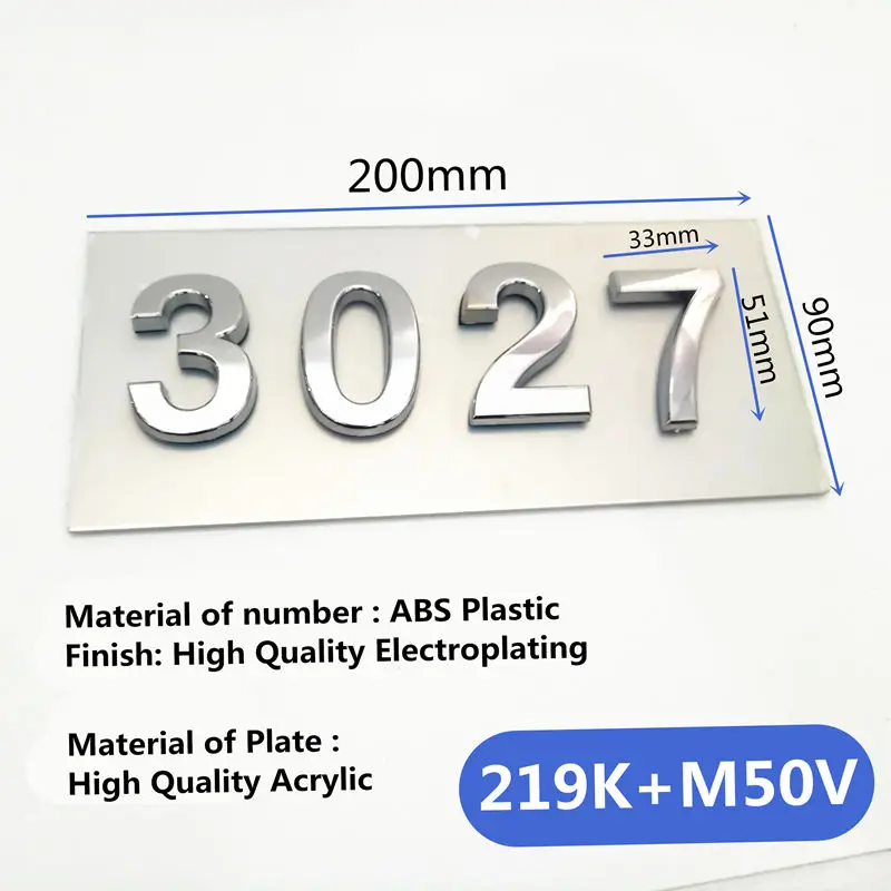 219K and M50V 4digit ABS пластик имитация металла бронза номер дома на заказ знак номер двери Наклейка для гостиницы квартиры вилла дверные пластины - Цвет: 219K and M50V 4digit