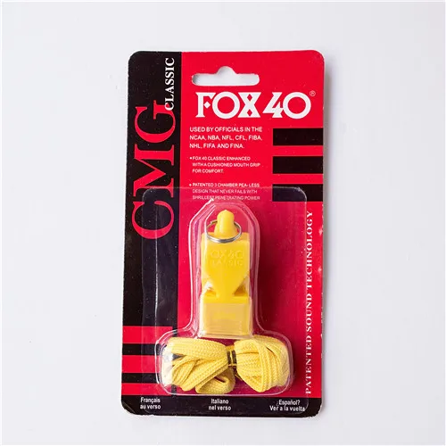 Пластиковый свисток FOX40 FOX80 без косточек пластиковый для футбола баскетбола