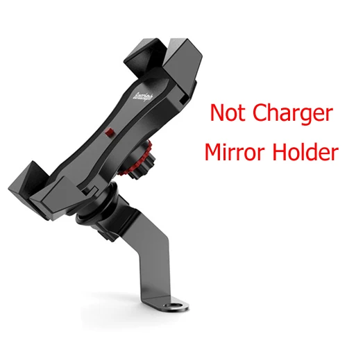 Mirror Not Charger Подставка для мотоцикла, навигатора, мотоцикла, велосипеда, руля, держатель для телефона, зарядка через usb, крепление с зажимом, Кронштейн для мобильного телефона - Цвет: Mirror Not Charger