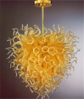 china factory outlet yellow murano glass pendant lamps turkish style art decorative led ac 110v 220v