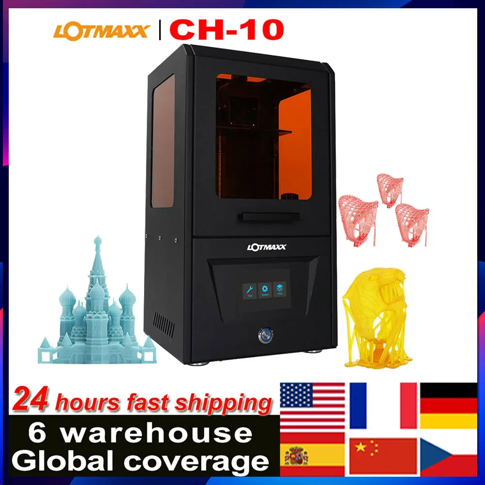 LOTMAXX CH 10 УФ ЖК дисплей 3D принтеры в собранном виде инновации с 3 5 дюймов Смарт
