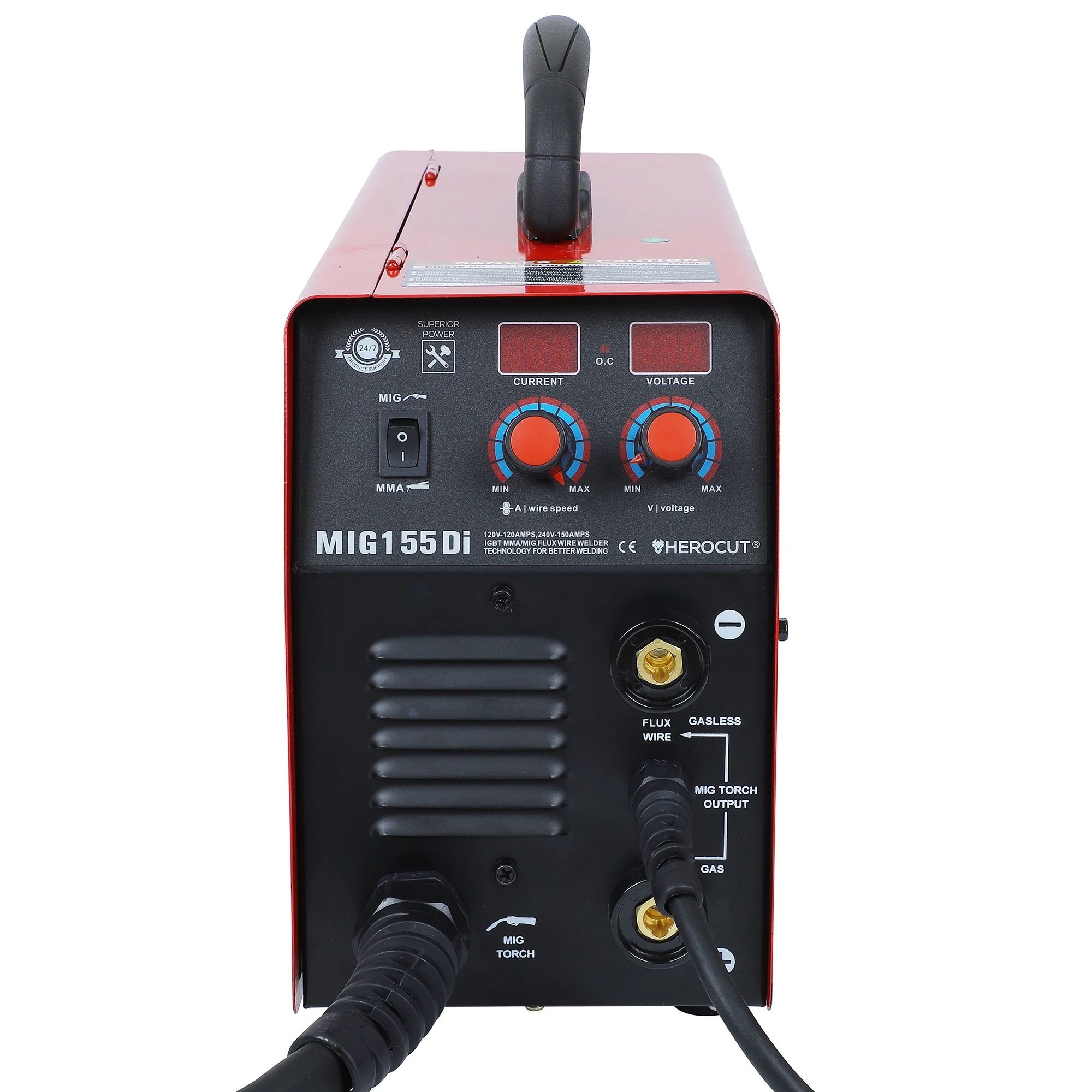 Сварочный аппарат IGBT MMA/MIG/Flux wire сварочный с двойным напряжением 110 В/220 В MIG155Di MIG