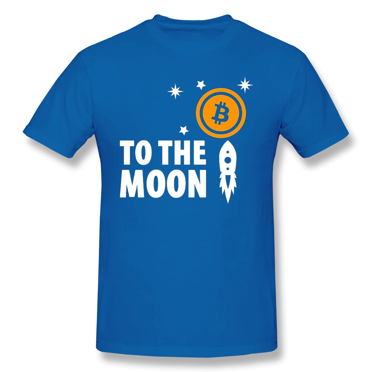 

Men Clothing bitcoin T-Shirt To The Moon Cryptocurrency Fashion Short Sleeve