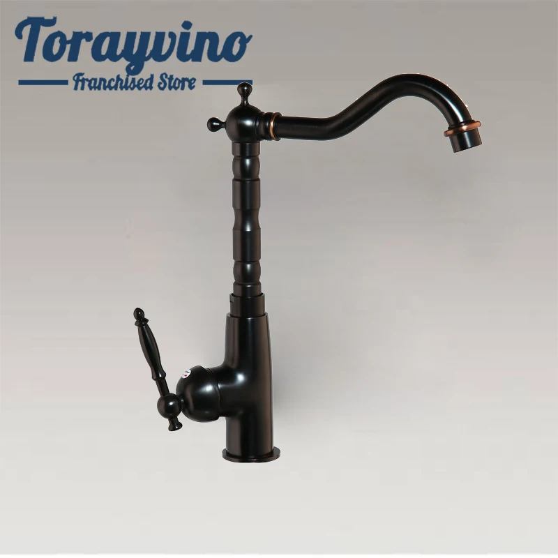Черный кухонный кран раковина масло втирается в бронзу вращающийся griferia de cocina