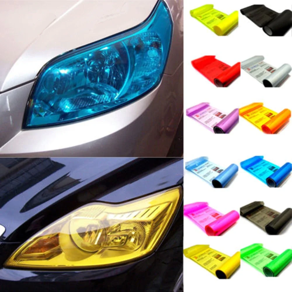 

Promotion! 30x60cm Car Tint Fashion Headlight Taillight Fog Light Vinyl Smoke Film Sheet Sticker Cover Car Styling For All Cars
