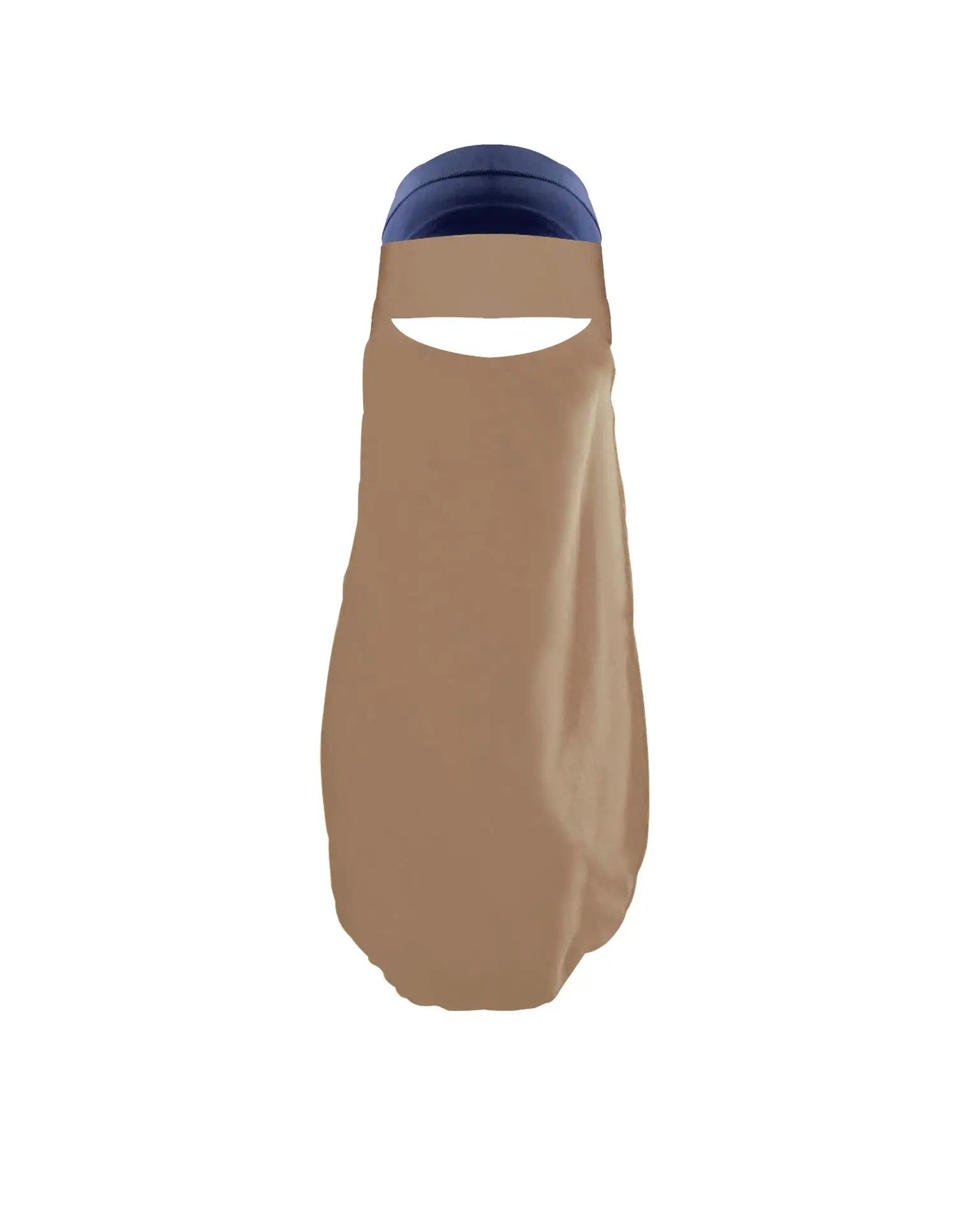 Кофе Женская мусульманская бандана шарф исламский Niqab Burqa капот хиджаб кепки головные уборы с вуалью черное покрытие для лица абайя стиль обёрточная бумага головной убор - Цвет: Кофе