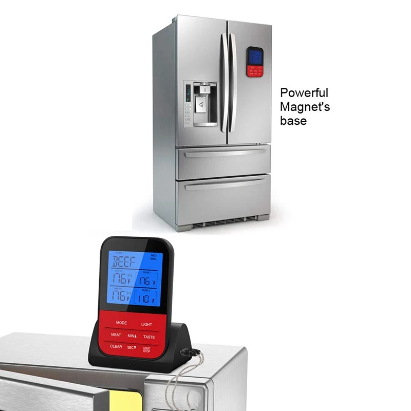 Беспроводной дистанционный термометр для мяса мгновенное считывание Цифровой