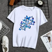colorful butterfly t shirt ladies cute clothes harajuku t shirt cool t shirt cartoon female graphic t shirt kawaii shirt
