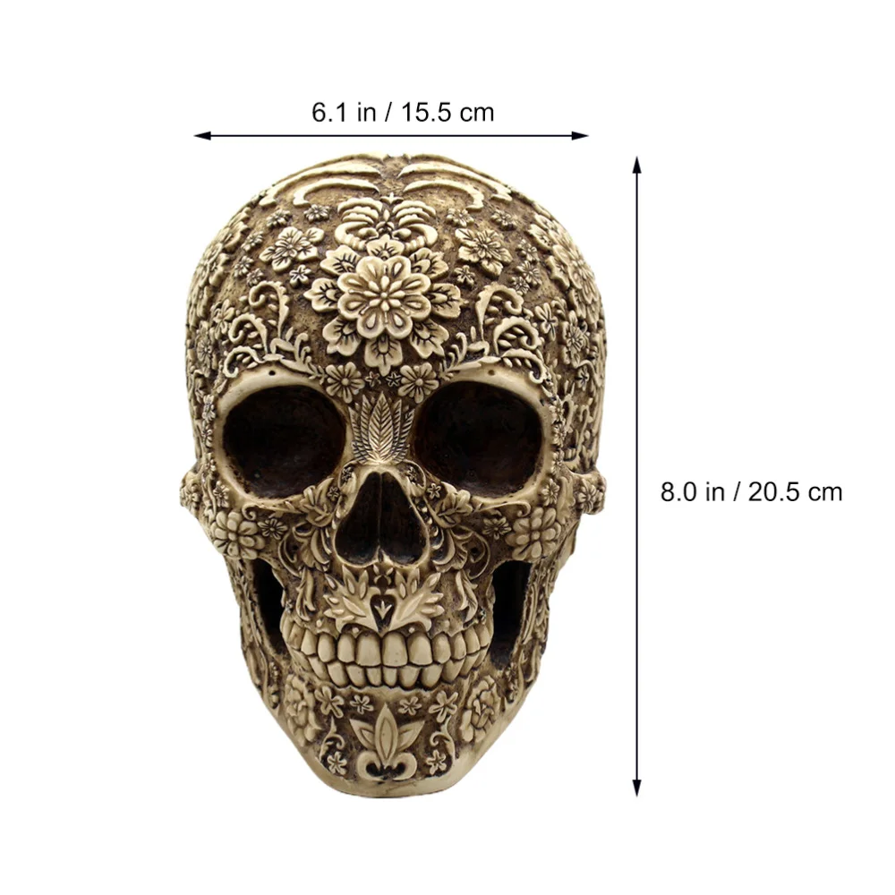

2 Pcs Creative Skull Shape Ornaments Desktop Adornment Party Decor