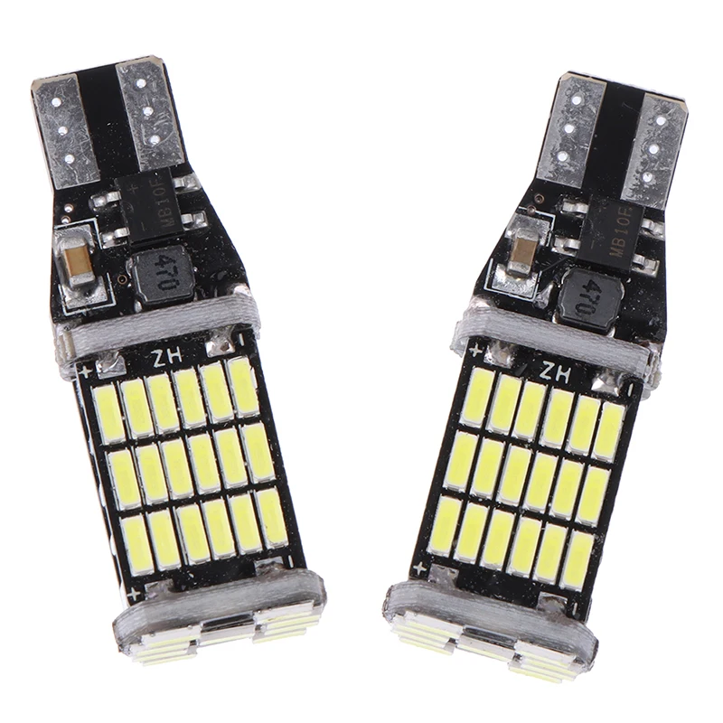 

2Pcs/lot DC 12V Canbus 4014 45SMD LED Bulb Car T15 W16W Backup Turn Signal Tail Light Reverse Lights 6000K