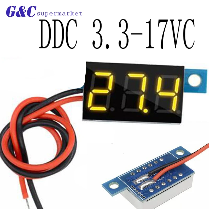 Мини вольтметр цифровой тестер напряжения светодиодный дисплей метр