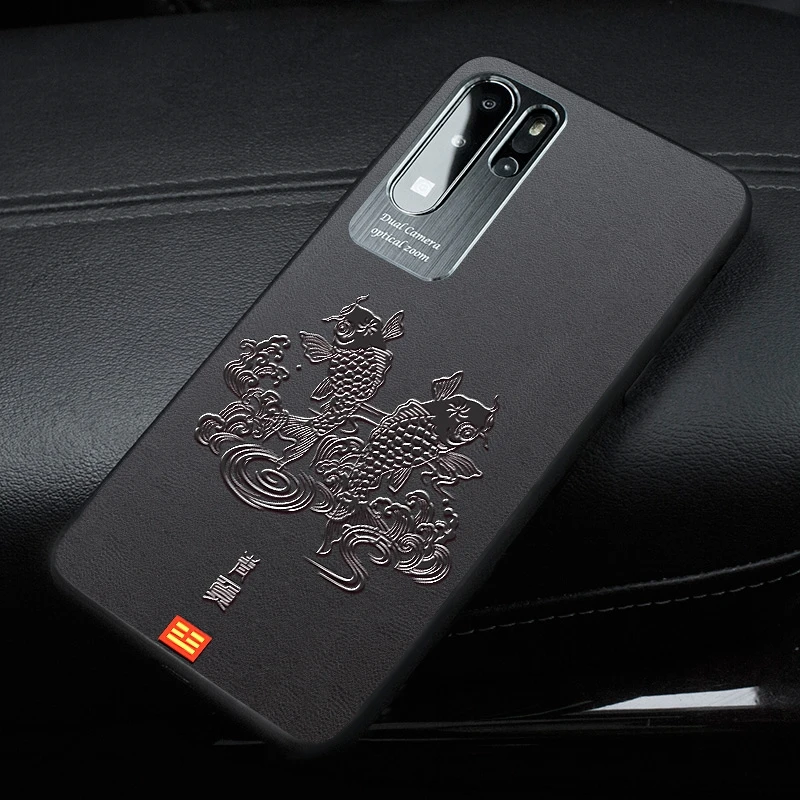 Чехол из ПУ кожи с тиснением для Huawei P30 Pro P20 Mate 30 20 Mate20 противоударный