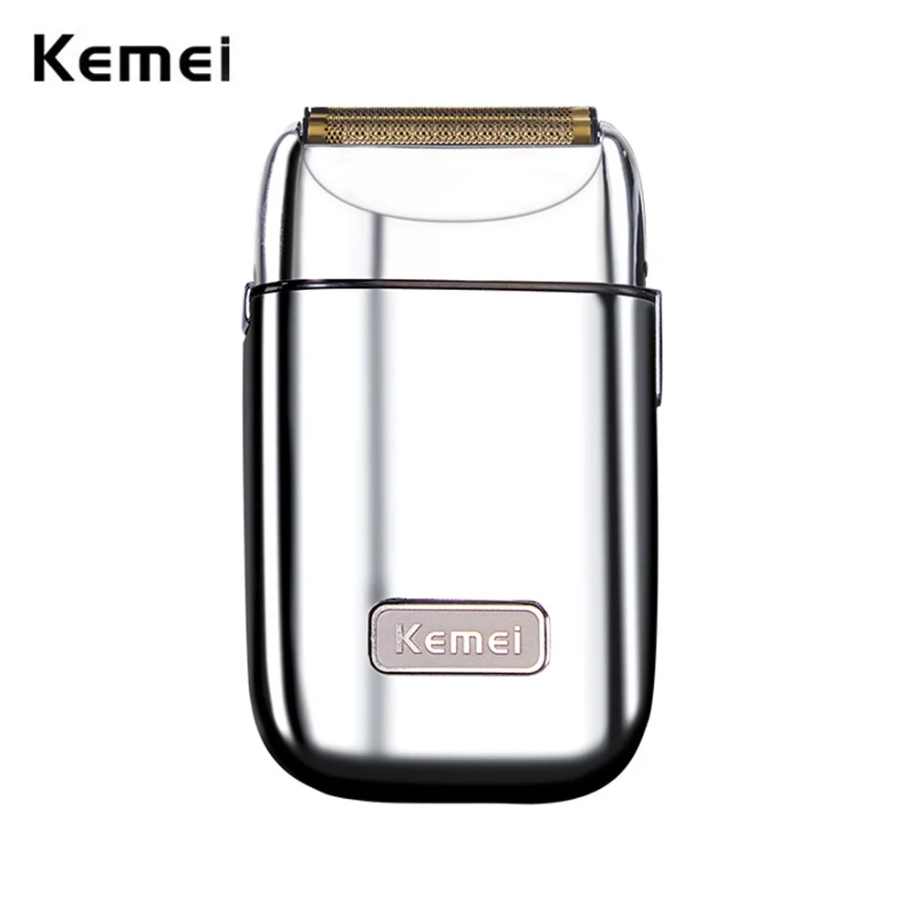 Kemei Pro Barberology Metal Double Foil Shaver Titanium Supe